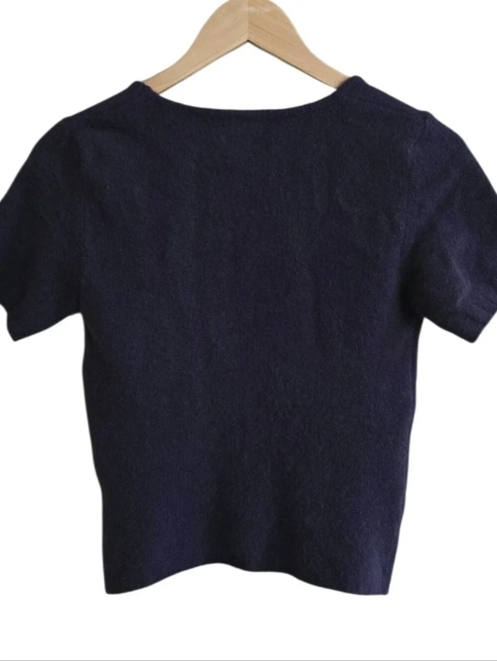 Express Deep Purple Wool & Angora Hair Blend Short Sleeve Sweater. Size Small